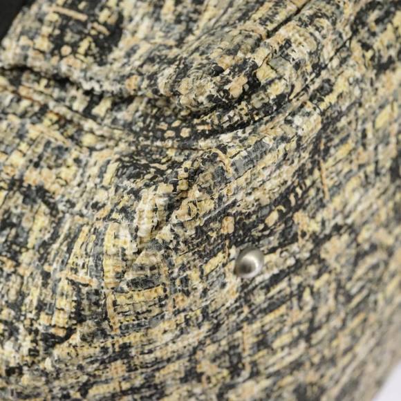 CHANEL Hand Bag Tweed Yellow Silver CC Auth bs19419 - Picture 14 of 16